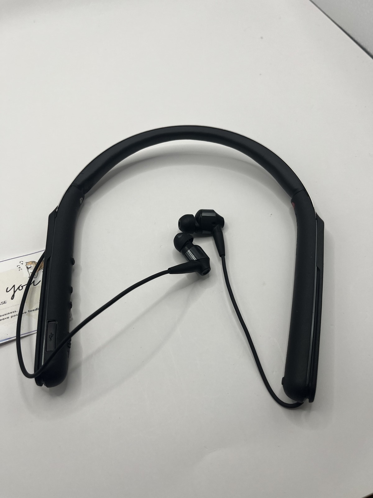 Sony WI-1000X Premium Neckband Noise Cancelling Bluetooth Headphones Black