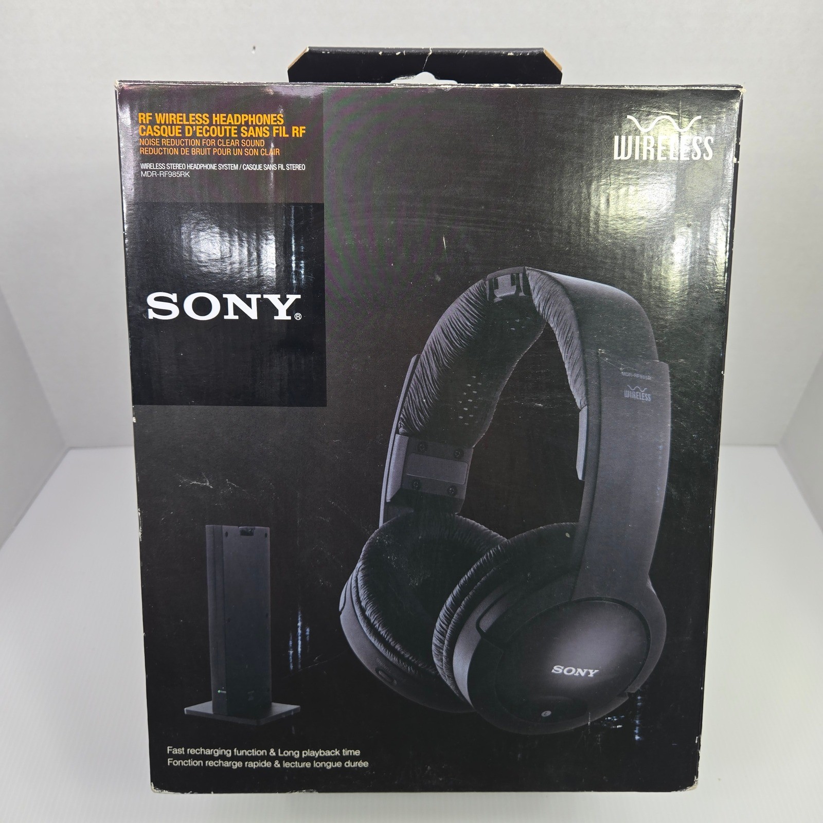 Sony MDR-RF985RK Wireles Stereo Headphone System Black RF 150ft Range PARTS ONLY