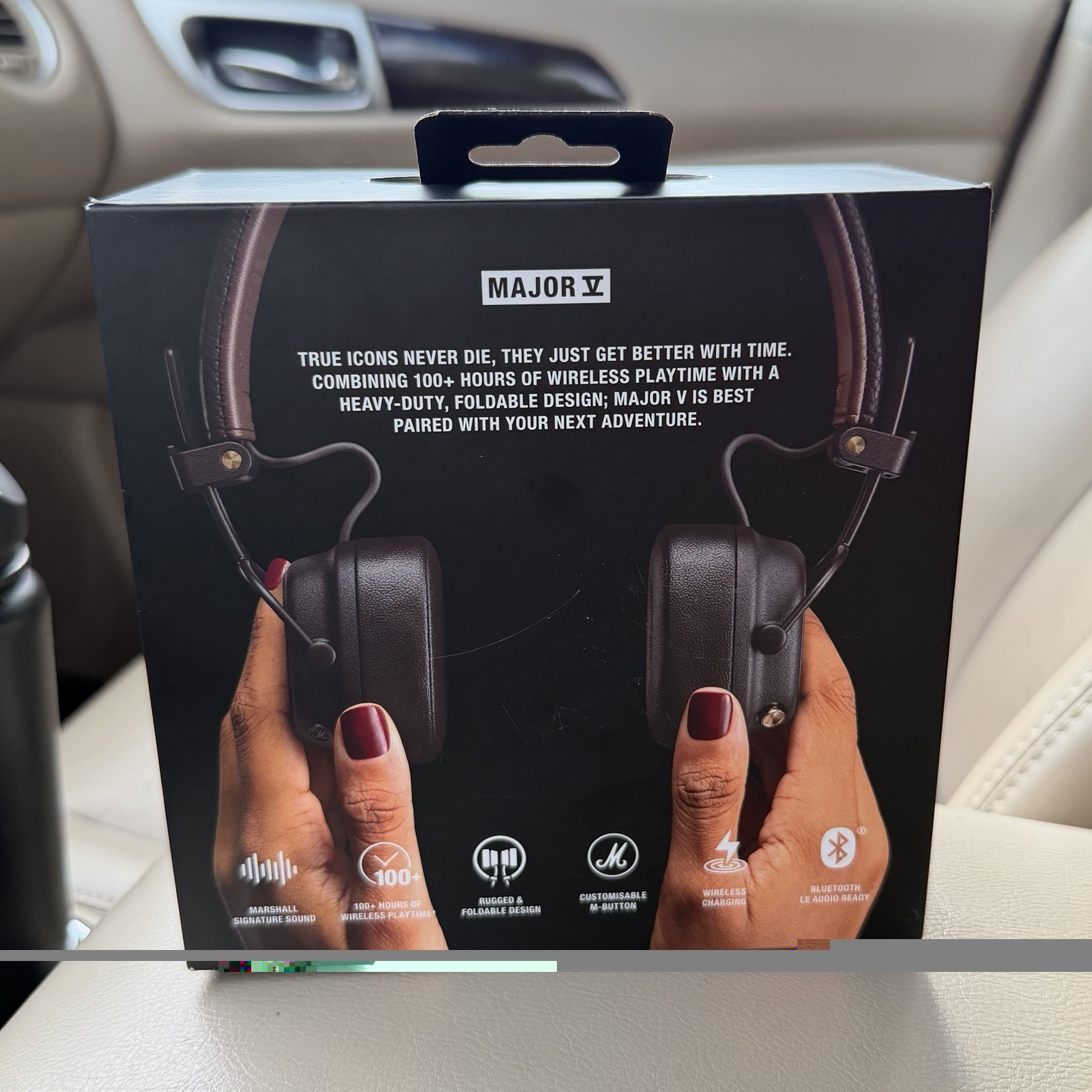 NEW Marshall Major V Wireless Bluetooth Headphones Black Never Used