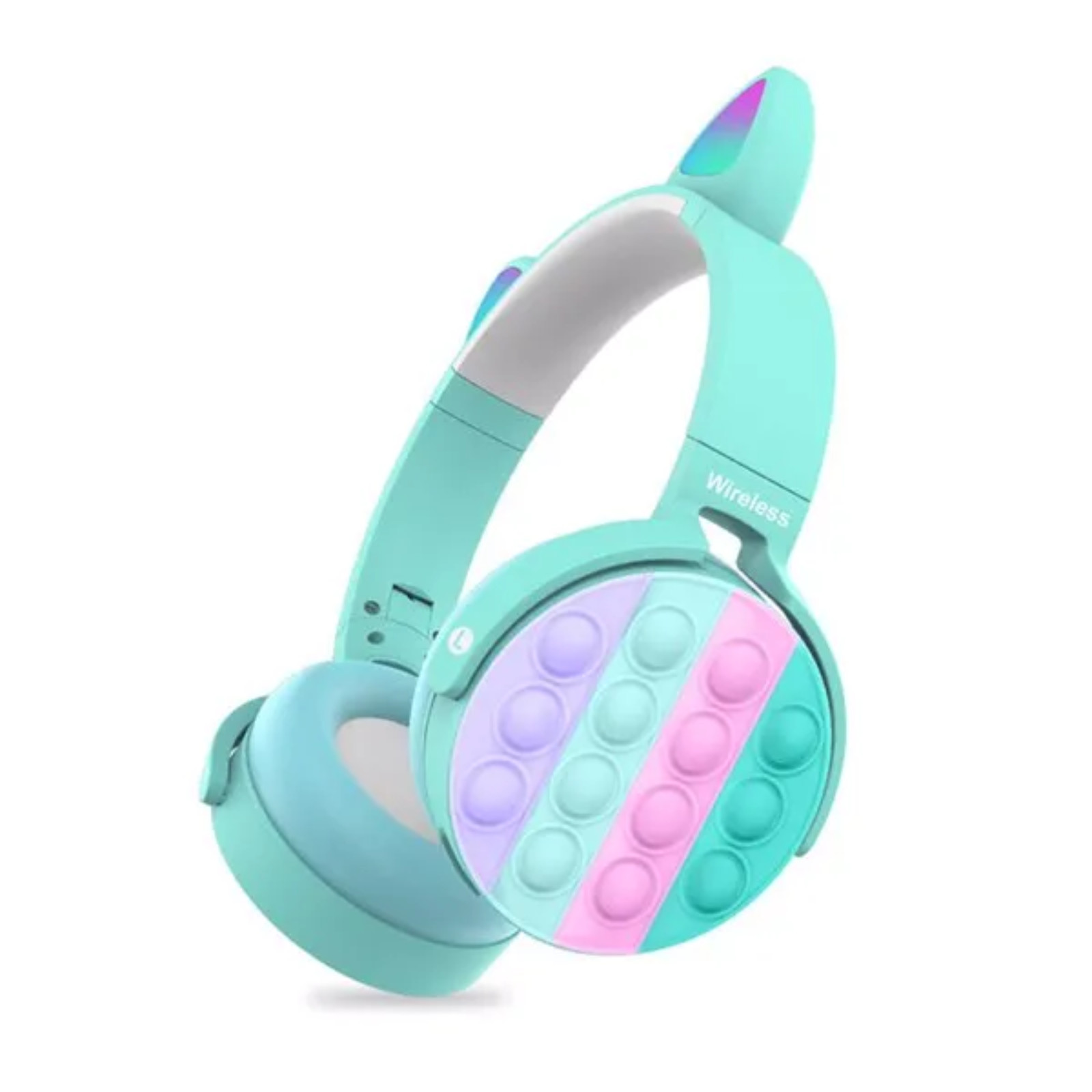 Stress Reducing Headphones Kids Bluetooth Fidget Pop Bubble Sensory Toy Wireless
