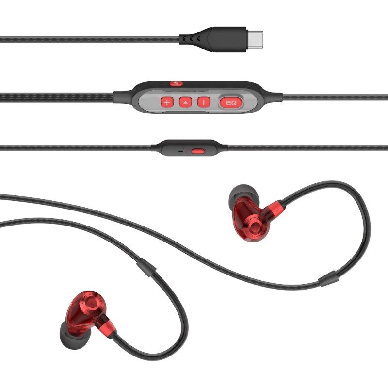 Corded Earbuds with Microphone 3.5mm/Type C in Ear Headphone with Microphone