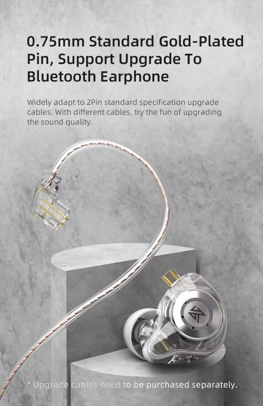 KZ EDX Pro Dynamic Wired Earphones HIFI Stereo Bass Music Earbuds In Ear Monitor