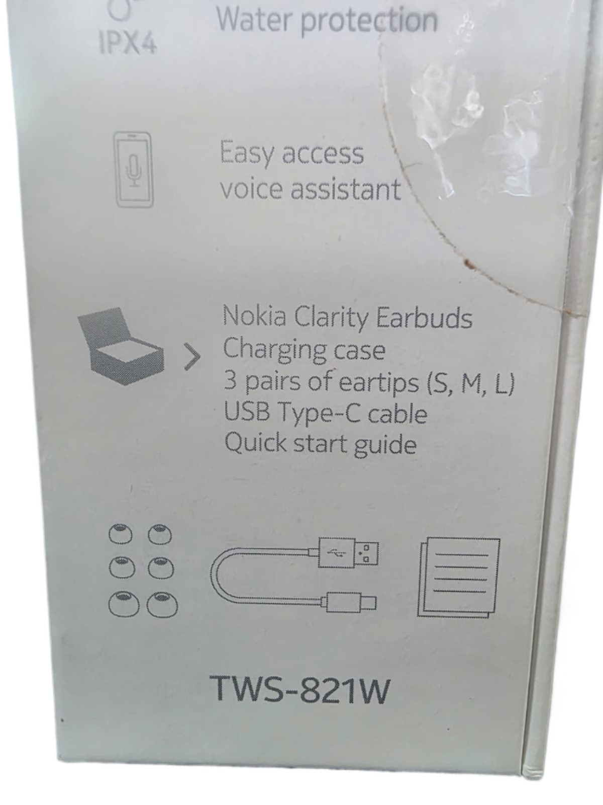 Nokia TWS821W Clarity Wireless Earbuds, Black – NEW