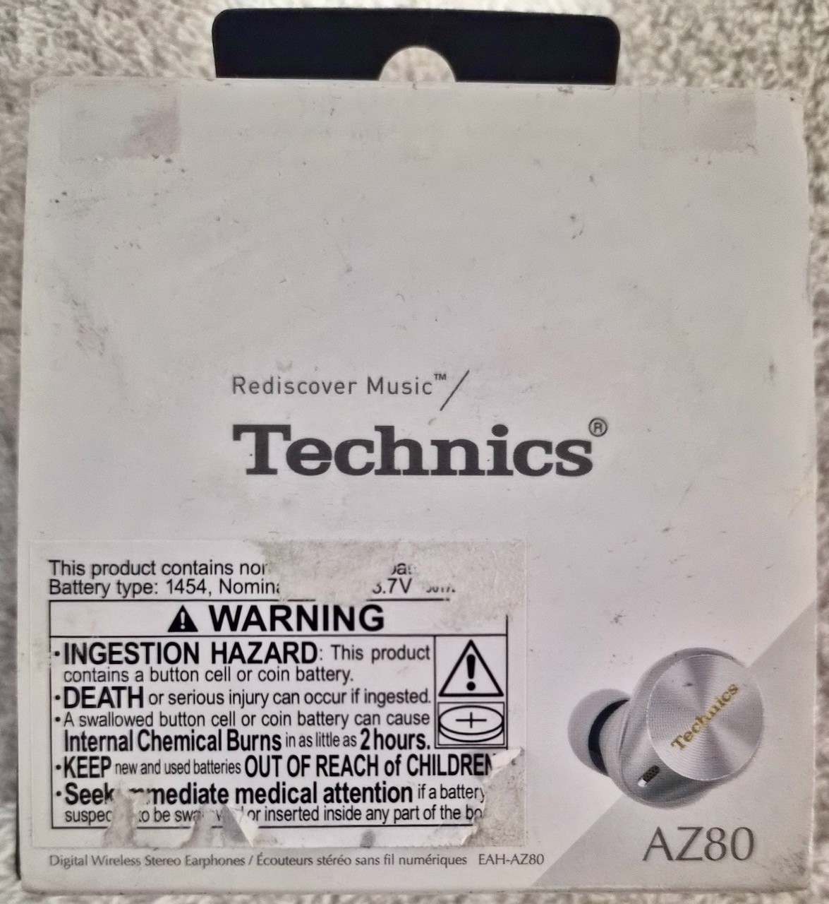 Technics EAH-AZ-80 earbuds – Silver- Complete