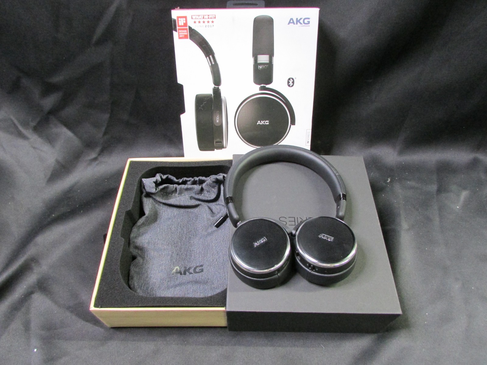 IN BOX AKG Wireless Bluetooth Headphones W/ Noise Canceling model N60NC SF