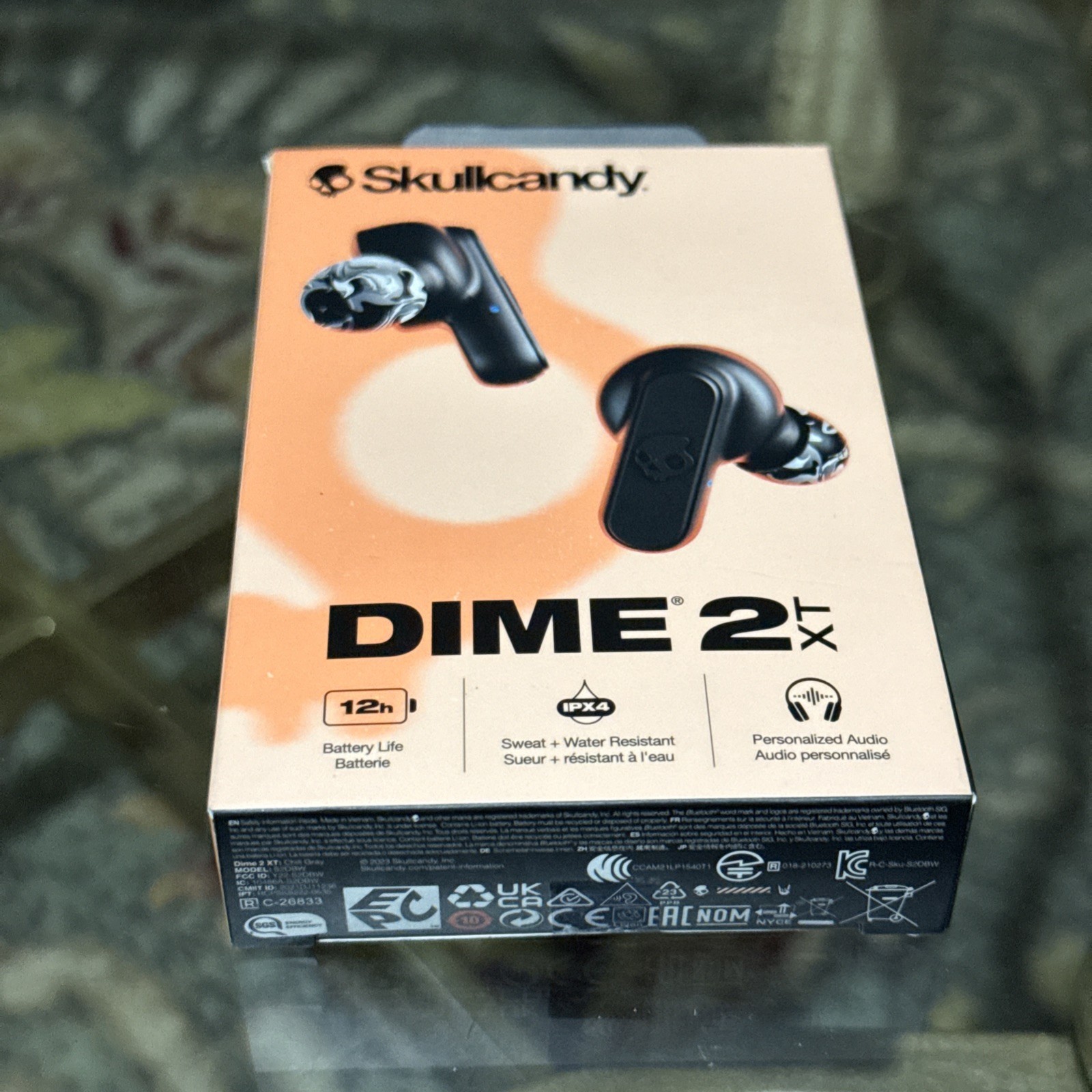 Skullcandy Dime 2 In Ear Wireless Headphones Bluetooth Charger Case Black NEW