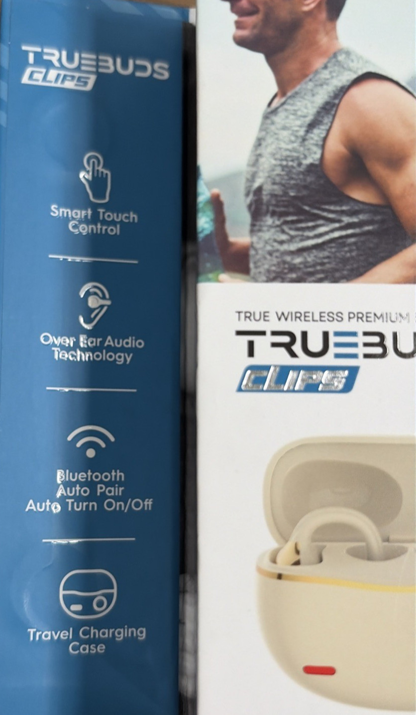 TrueBuds Clips True Wireless Premium Earbuds Gabba Goods Beige Bluetooth New