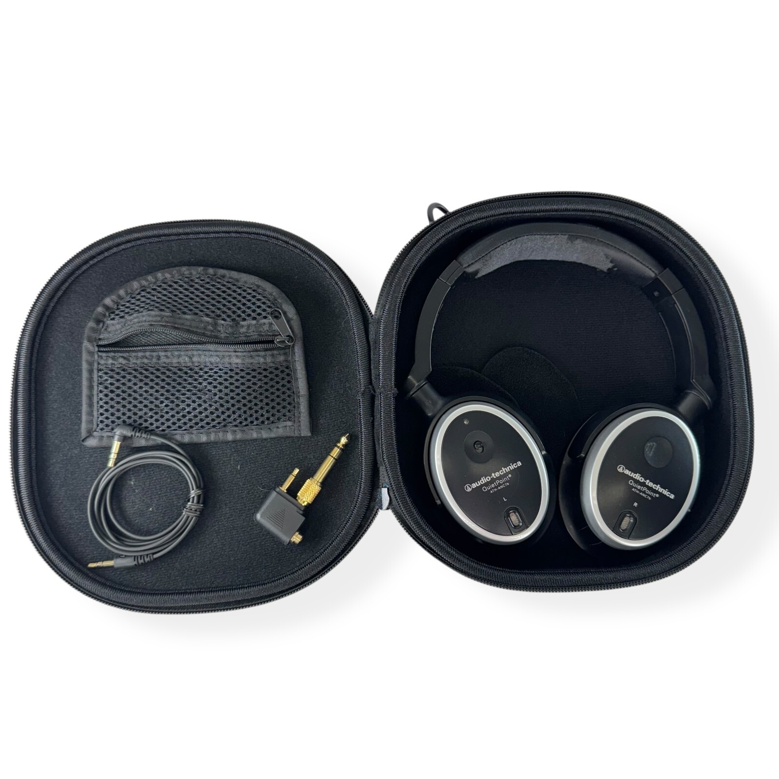 Audio Technica QuietPoint Active Noise Canceling Headphones ATH ANC7b Wired