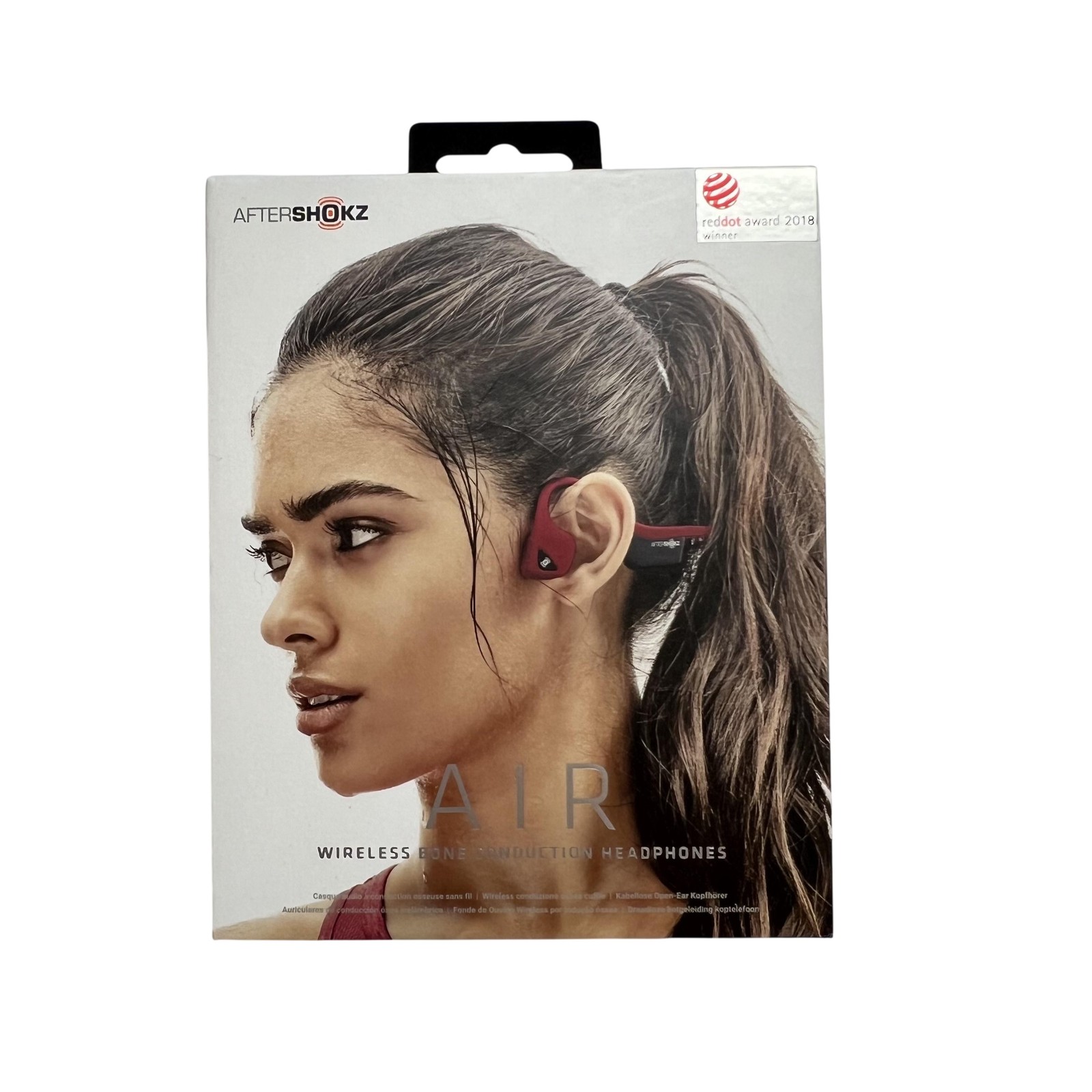 AfterShokz Air Canyon Red Bone Conduction Wireless Headphones AS650 Bluetooth