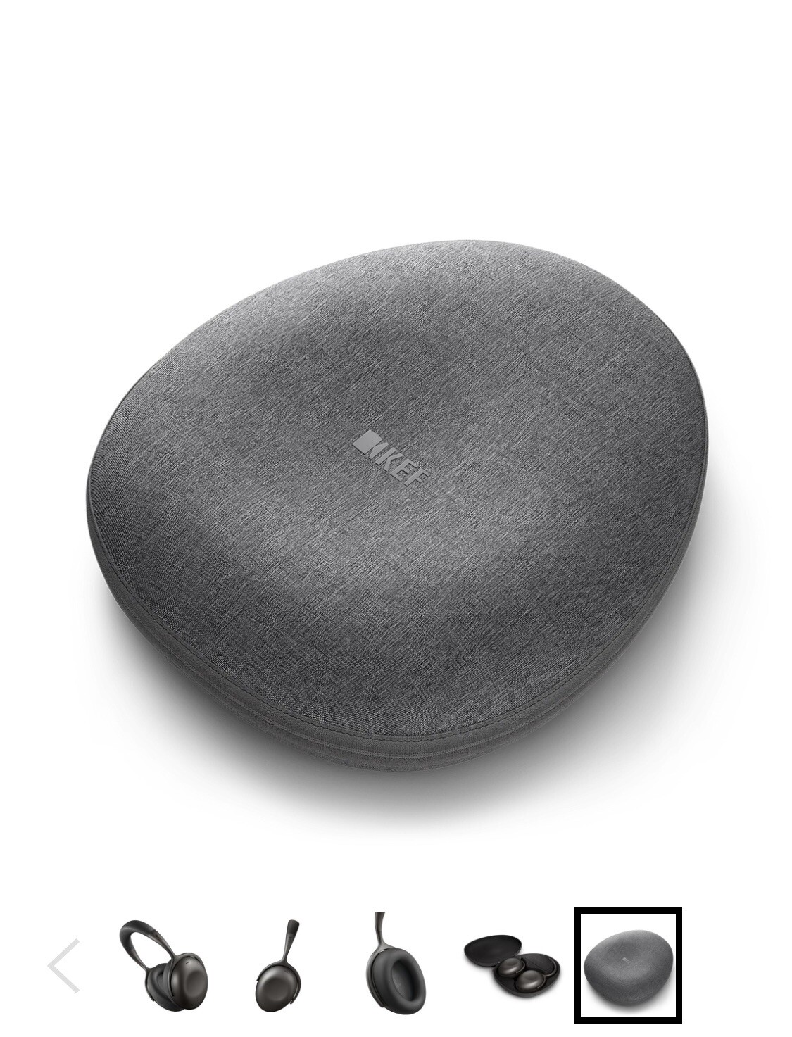 KEF Mu7 Noise Cancelling Wireless Headphones Charcoal Grey Open Box
