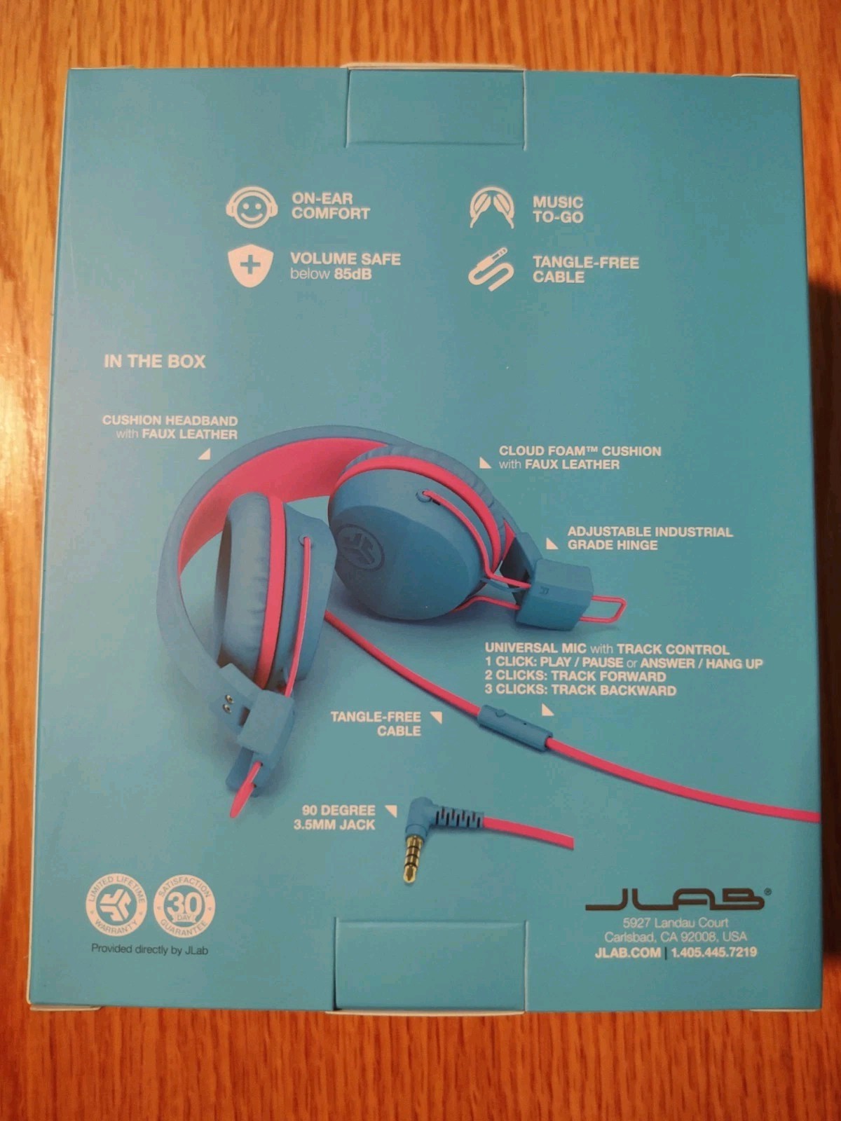 JLab JBuddies Studio On-Ear Kids Wired Headphones – Blue / Pink NEW