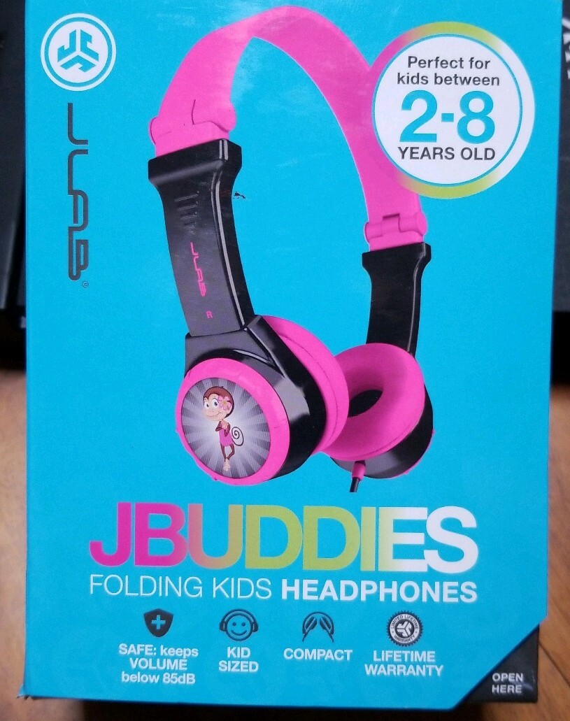 JLab, JBuddies Pink Kids, Folding, Volume Limiting Headphones, Brand New Sealed
