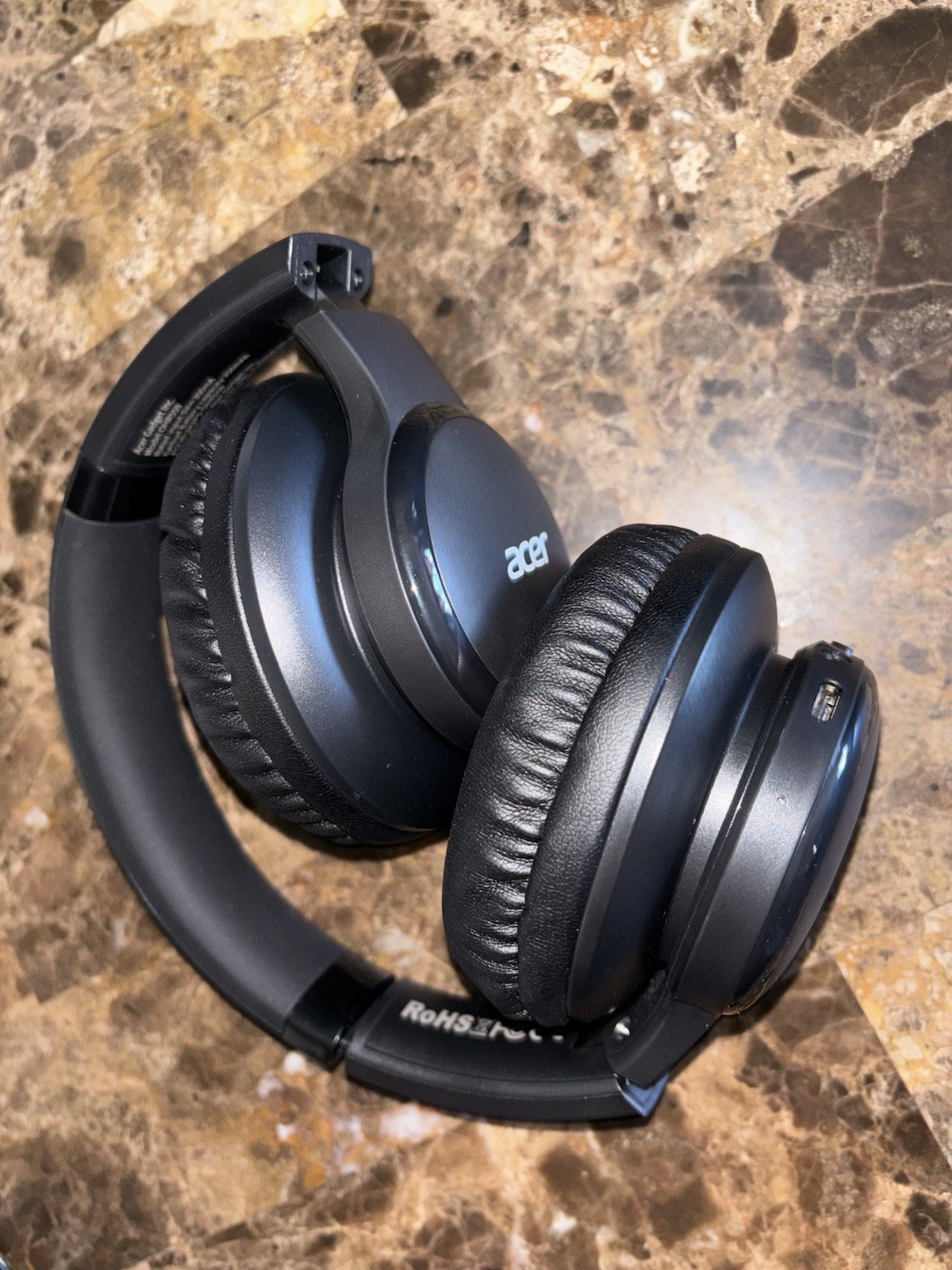 Acer OHR205 Bluetooth Headphones 70H Playtime Foldable Over-Ear Black NEW