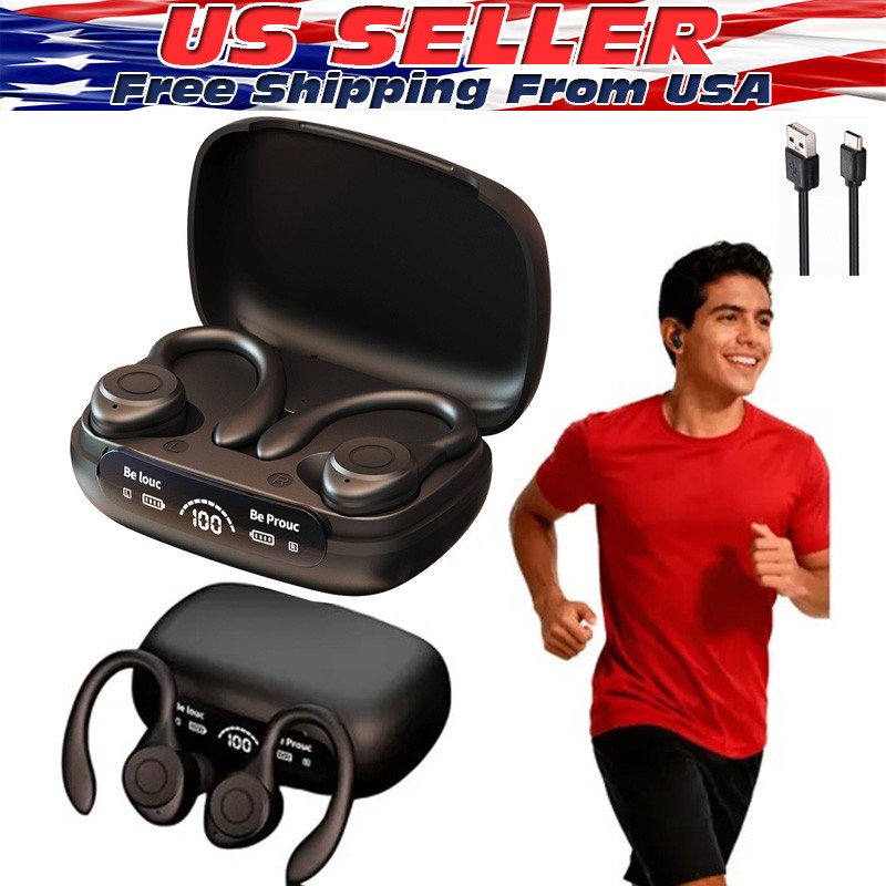 Wireless Bluetooth 5.3 Headset TWS Earphones Earbuds Stereo Headphones Ear Hook