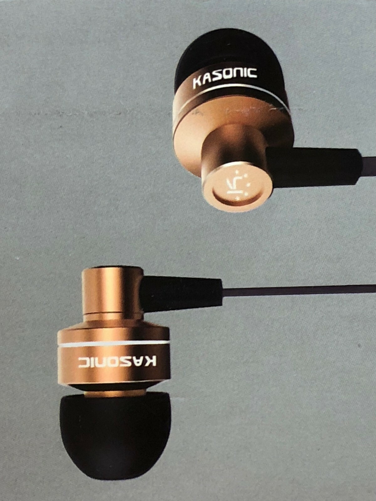KASONIC METAL ISOLATE SOUND IN-EAR EARPHONES GOLD ANDROID and iOS NIB – Sealed