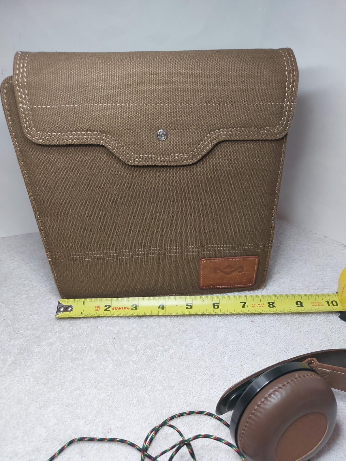 House of Marley Exodus On-Ear Wired Headphones-Harvest Brown Wood/Leather w/Bag