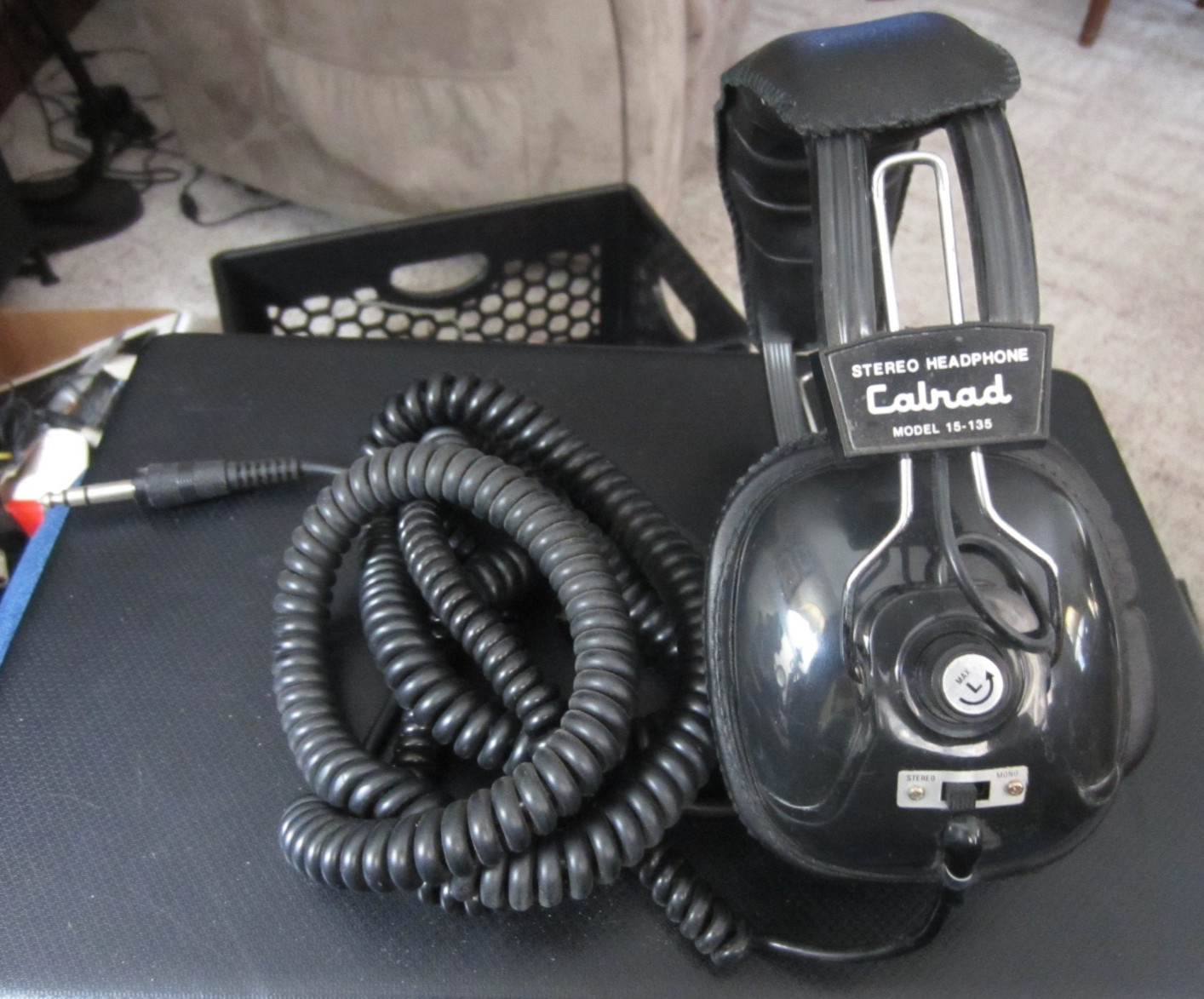 Calrad 15-135 Black Stereo Headphones 1/4″ Jack & Extension Jack Cable
