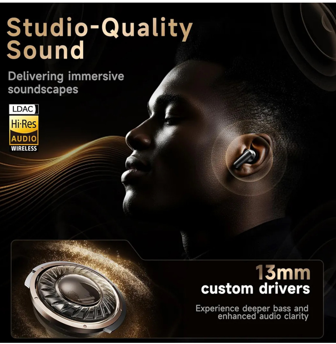 Studio-Quality Wireless Ear Buds with Deep Bass & Enhanced Audio, Bluetooth 5.4