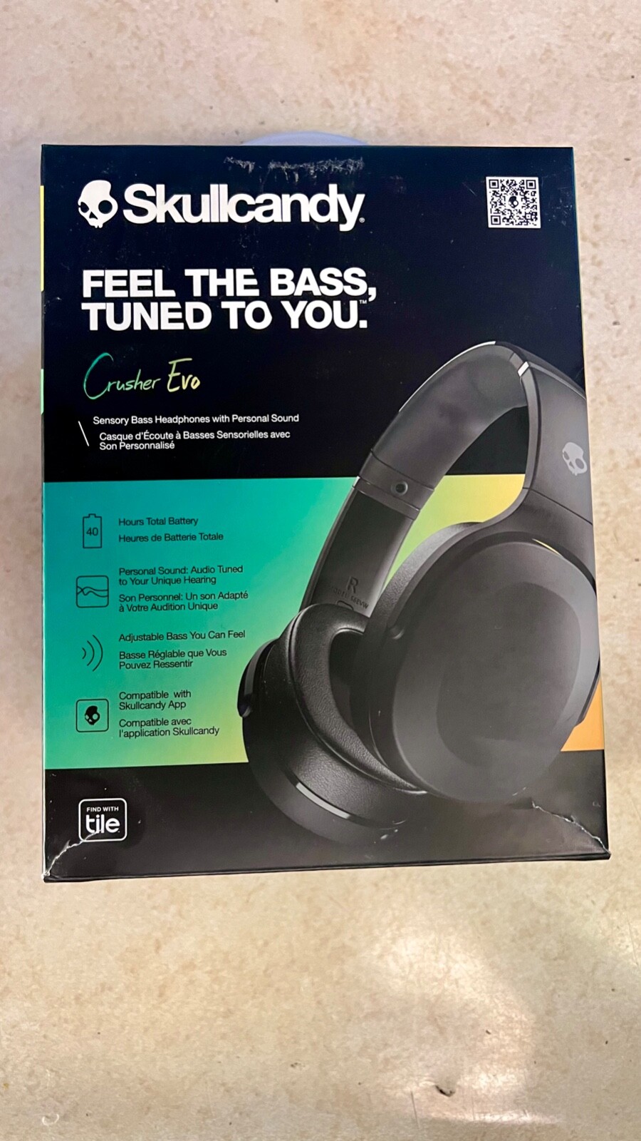 Skullcandy Crusher Evo Wireless Over-Ear Headphone – Black