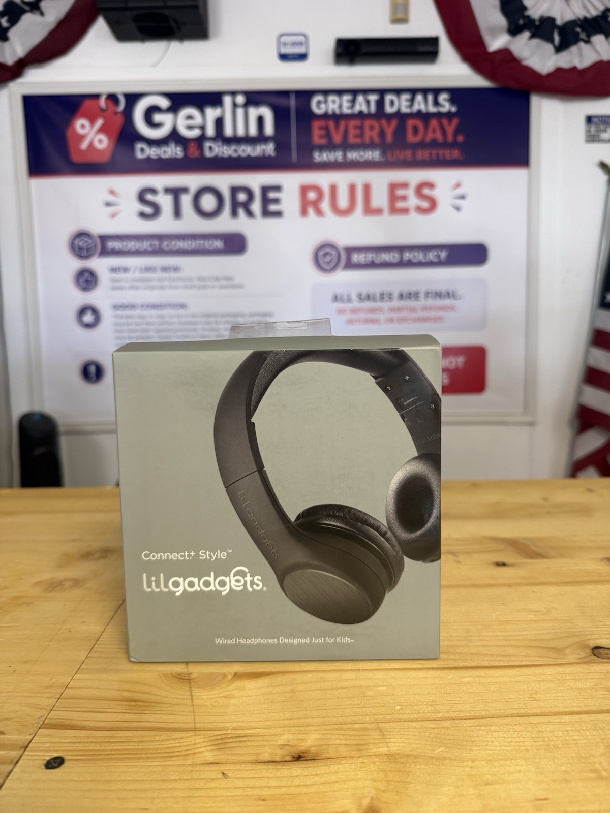 LilGadgets Connect+ Style On-Ear Kids Headphones with Microphone – Black