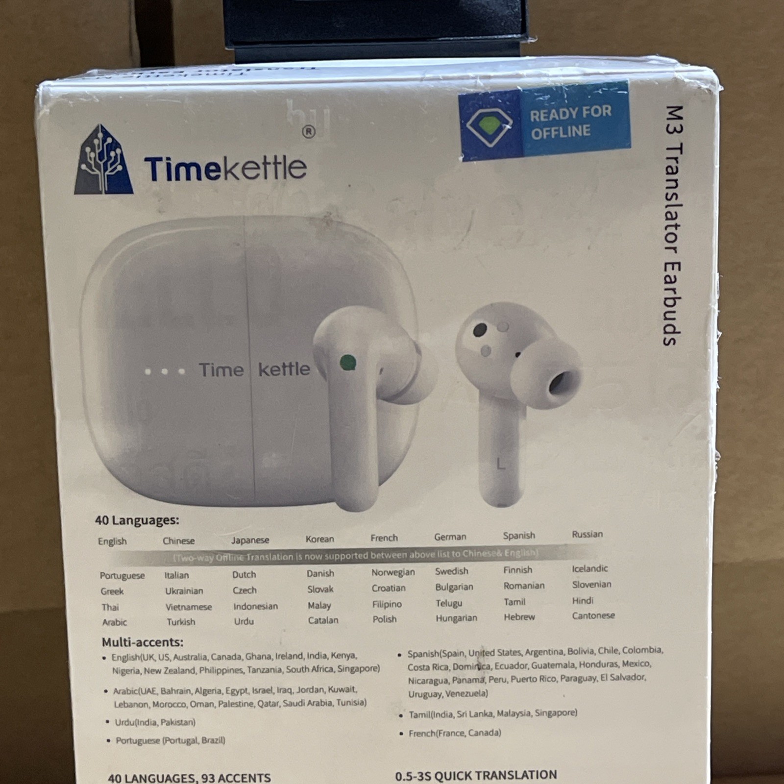 +Timekettle M3 Translator Earbuds – 40 languages – New/Sealed