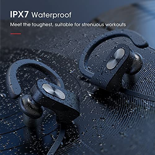 Redzoo Bluetooth Headphones V5.0 – Running Headphones w/16 Hrs Playtime – Black