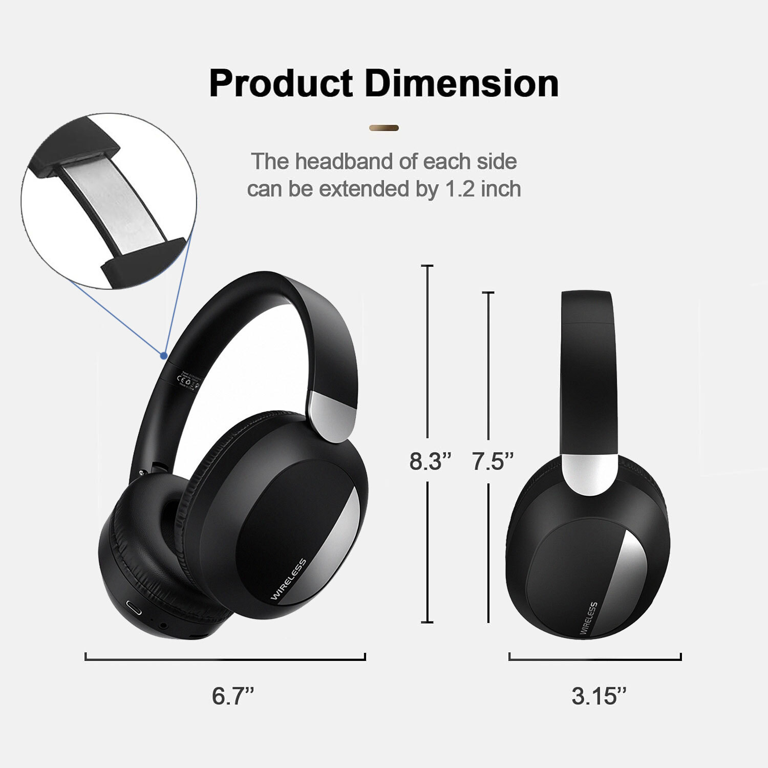 Wireless Bluetooth Over-Ear Headphone Headset For Samsung Galaxy A07 A17 A37 A57