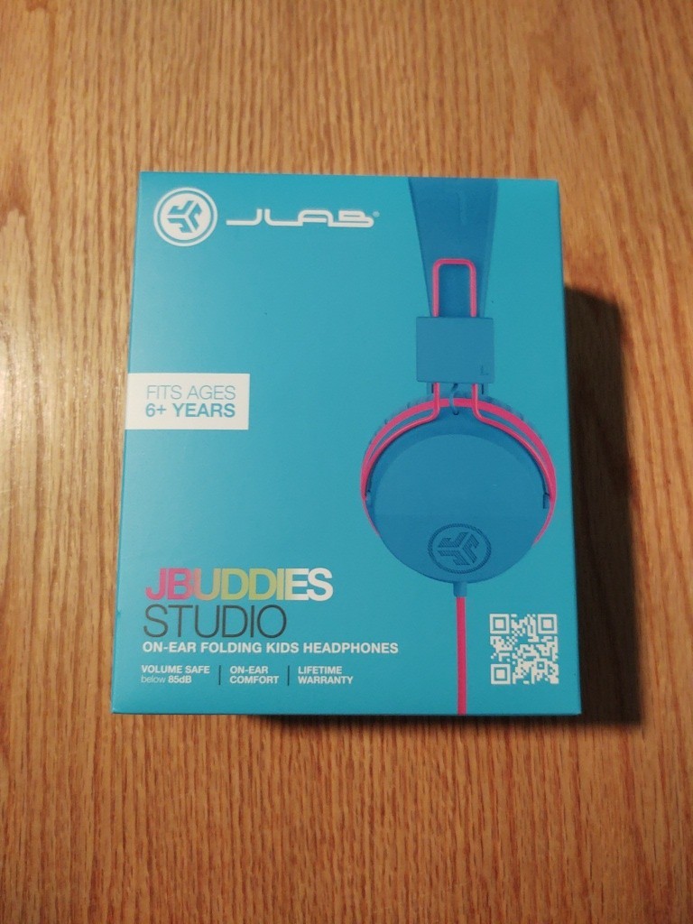 JLab JBuddies Studio On-Ear Kids Wired Headphones – Blue / Pink NEW