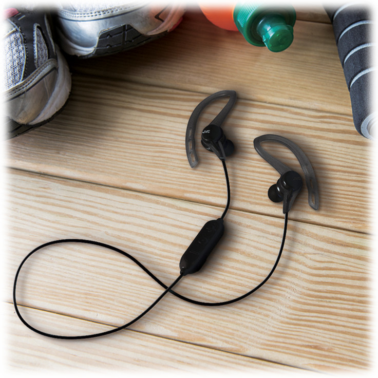 JVC Wireless Sports Ear Clip Headphones Bluetooth Sweat Proof IPX2 HAEC20BTB