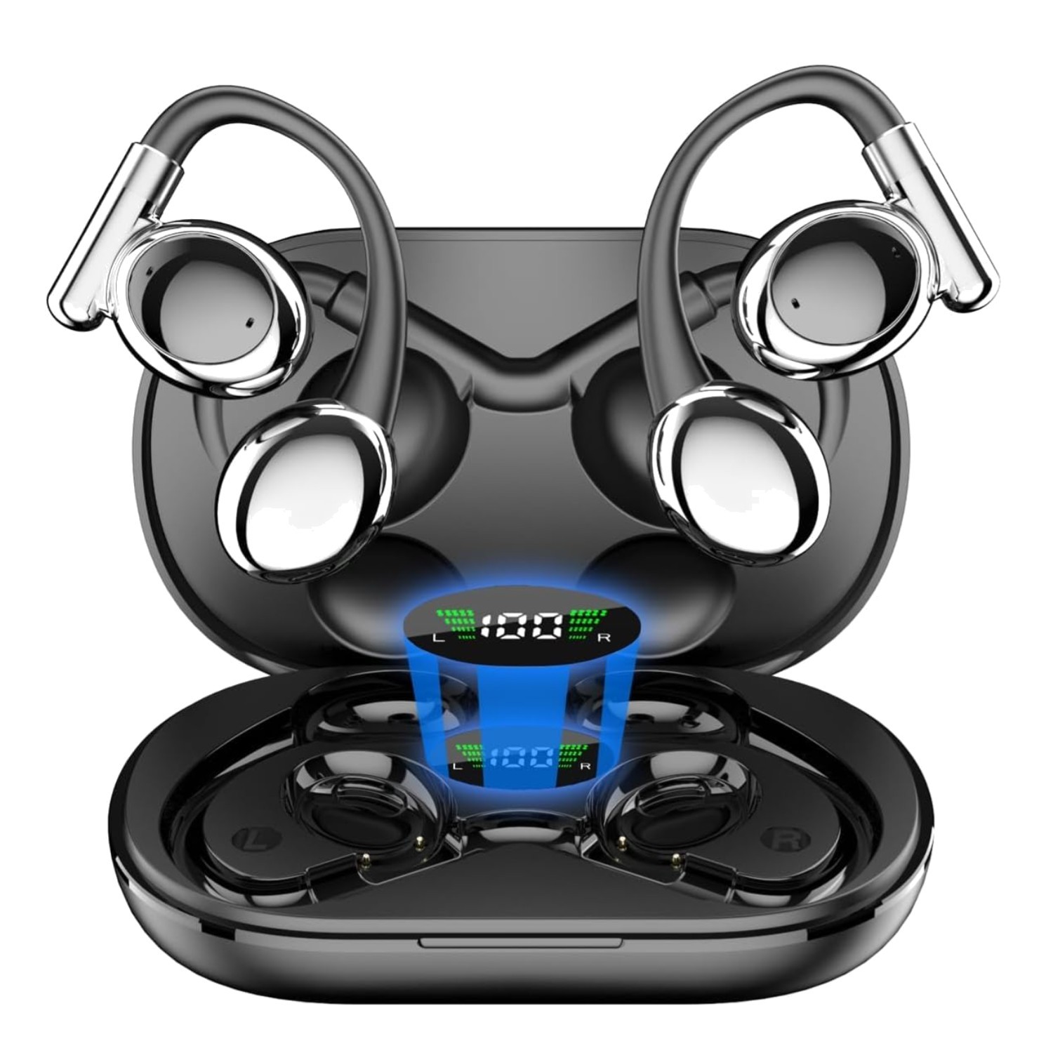 Open Ear Headphones,Over Ear Earbuds with Ergonomic Earhook,Bluetooth Headphones