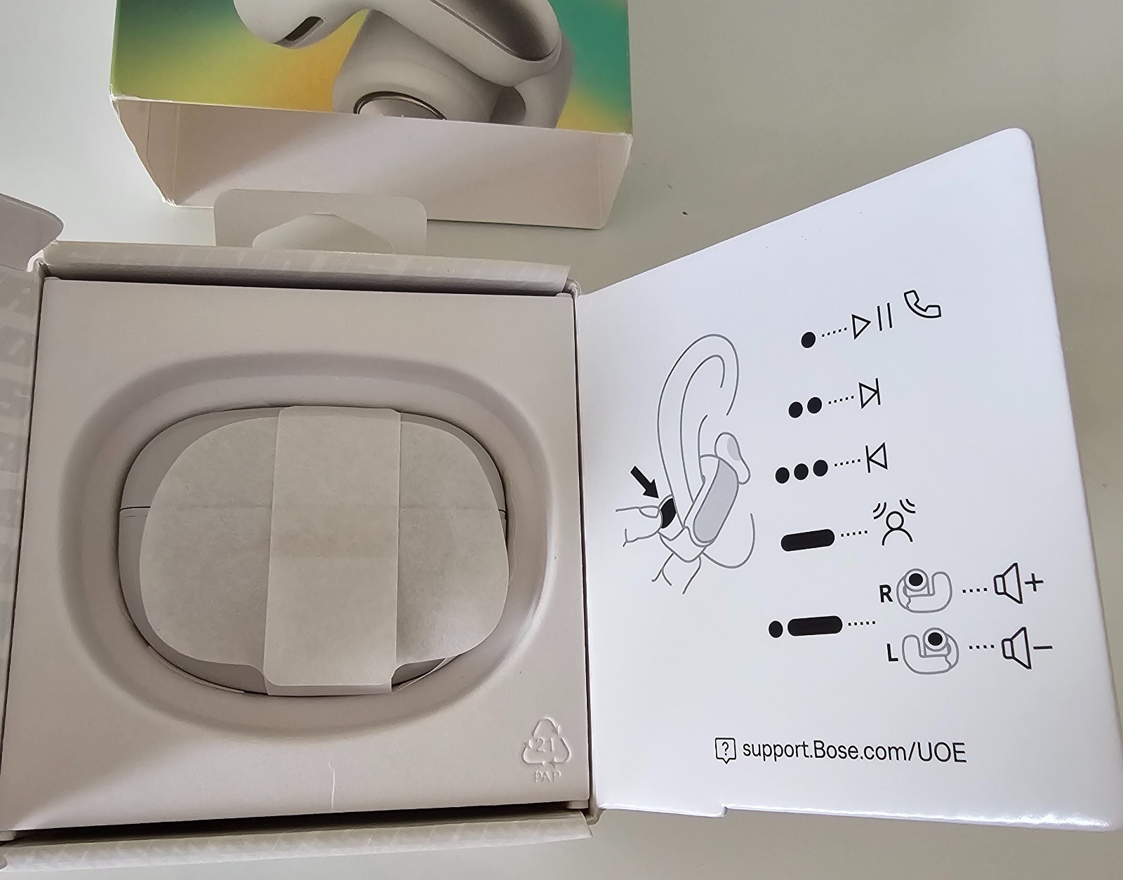 Bose Ultra Open-Ear Earbuds NIB White Smoke Iphone Android