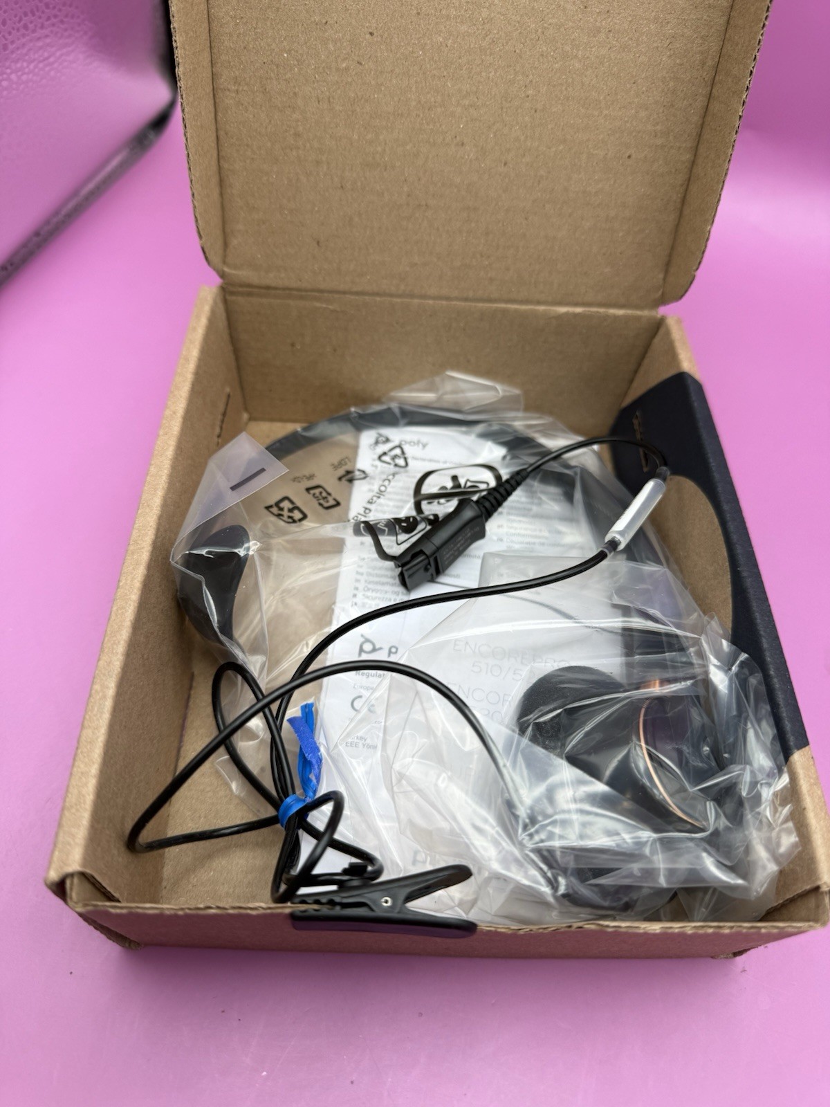 Poly EncorePro 510 with Quick Disconnect Monoaural Headset TAA