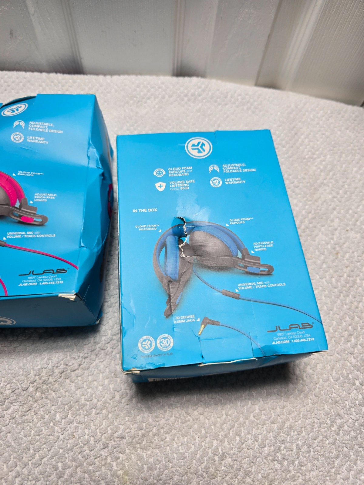 JLAB JBUDDIES STUDIO On-Ear Folding Kids Headphones Wired Volume Safe Lot of 2
