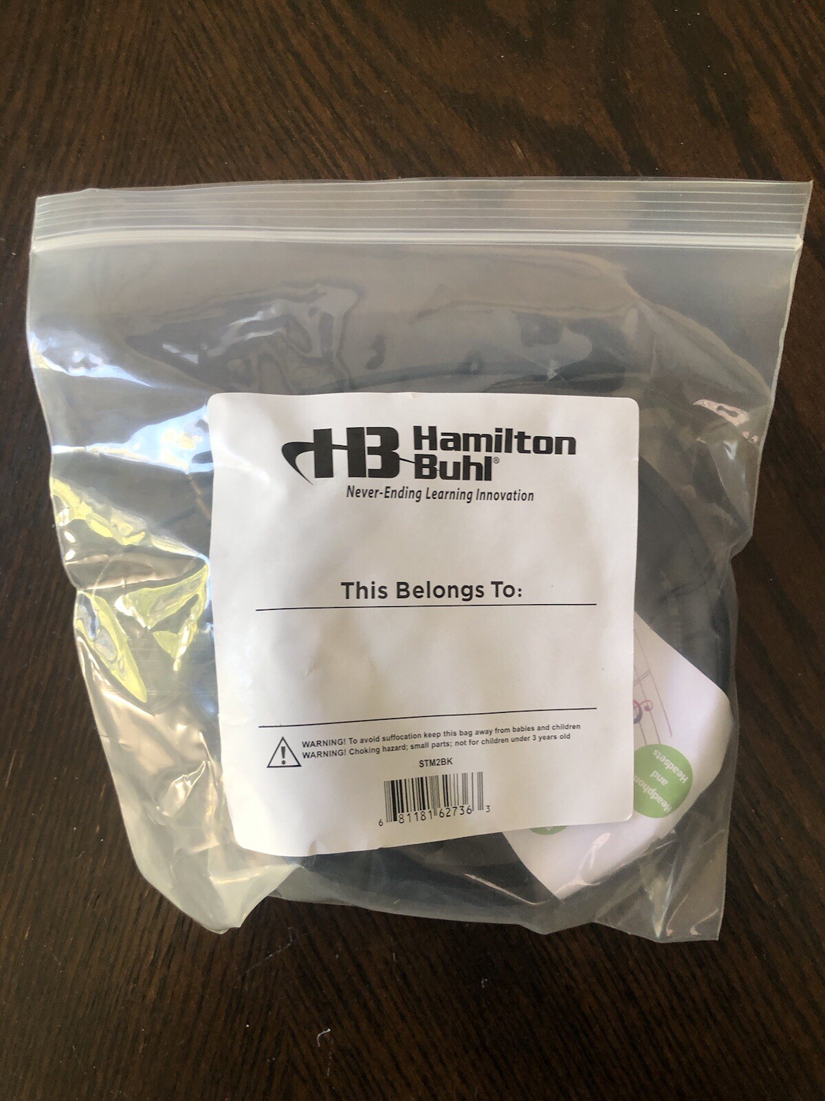 Hamilton Buhl Smart-Trek Mini Headset With In-Line Volume Control.. STM2BK.. NEW