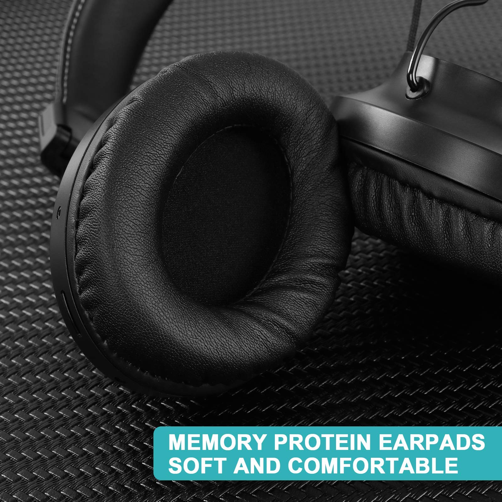 Bluetooth 5.0 Over- Ear Wireless Headphones 30 Hours Battery, 30 Hours, Black