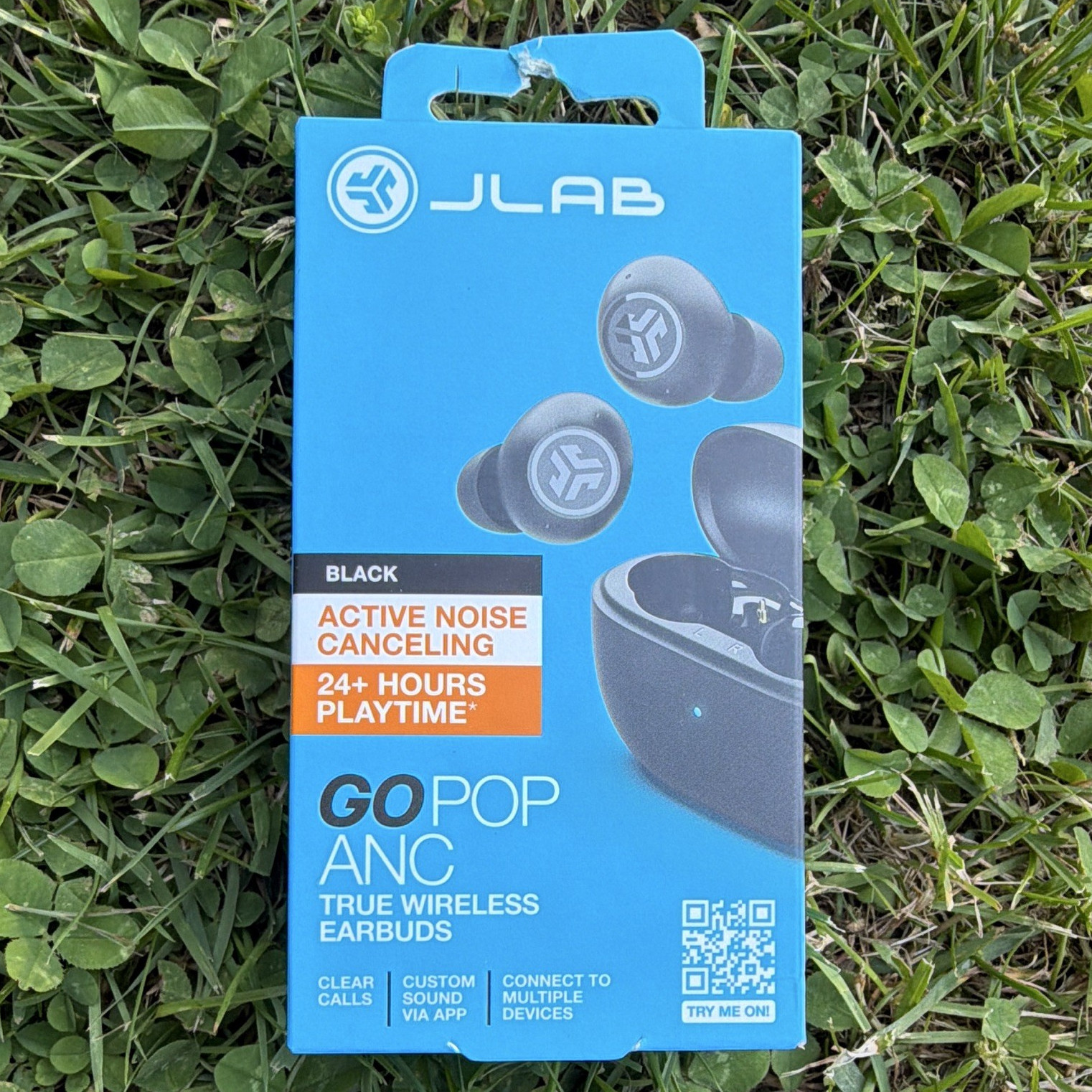 JLab GO POP ANC True Wireless In-Ear Earbuds, ANC, Multipoint, IP55, Black