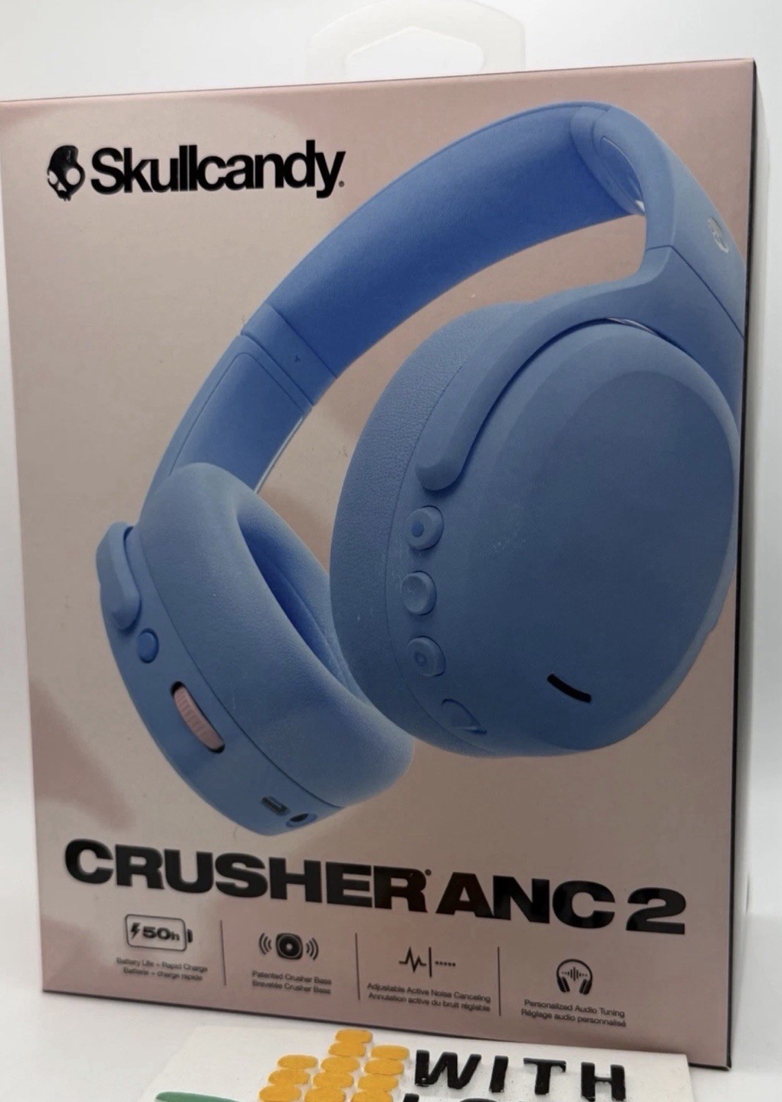 Skullcandy Crusher ANC2 Bluetooth Headphones in Preppy Blue, NEW (no Box)