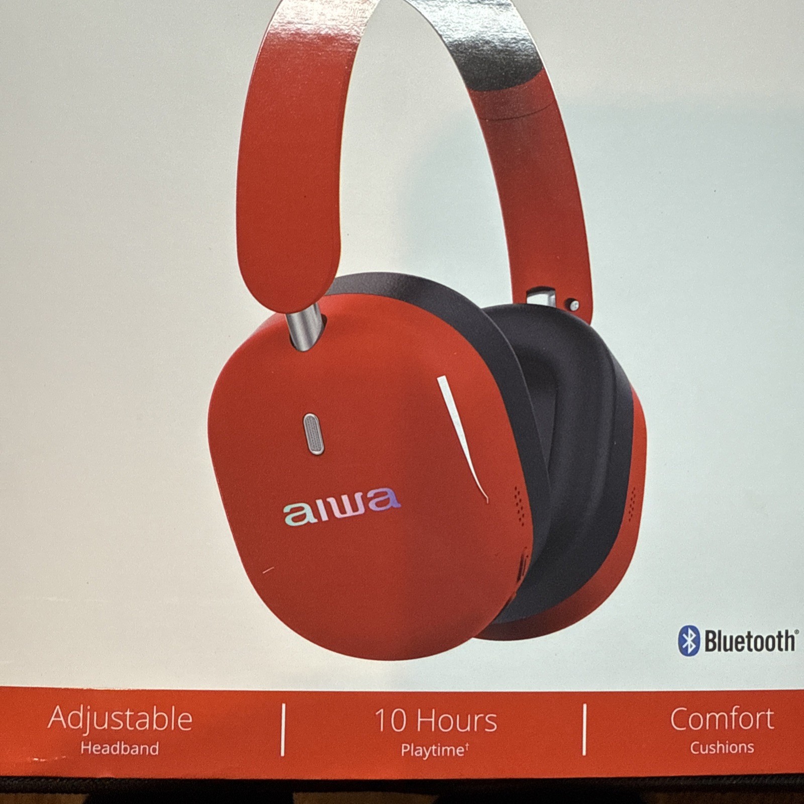 Aiwa Over The Ear Wireless Headphones Adjustable Upto 10 Hours Playtime