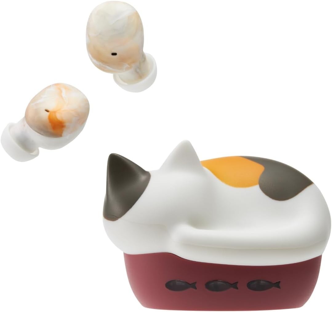 radius NEKO True Wireless Earphones Bluetooth Mike HP-C28BTM Japan New
