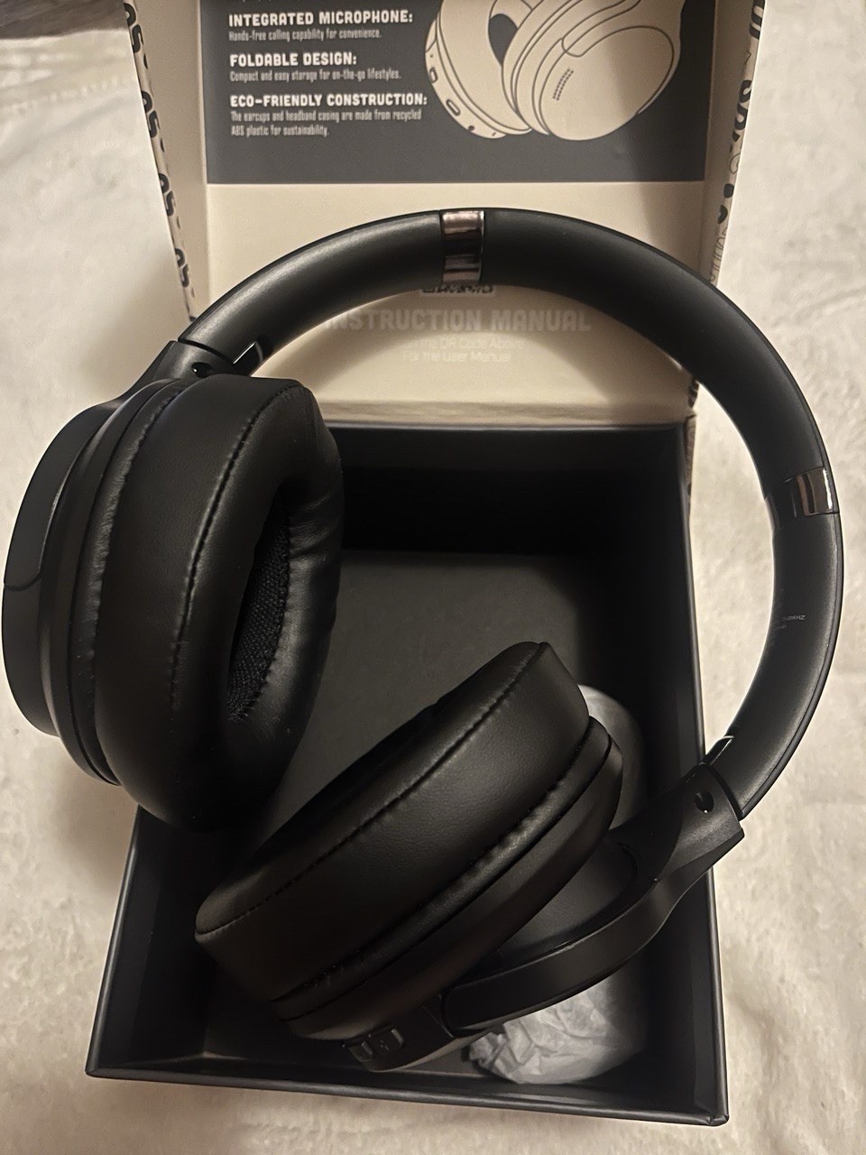 Soul Mic Bluetooth Wireless Foldable Headband Headphones with Mic, Black