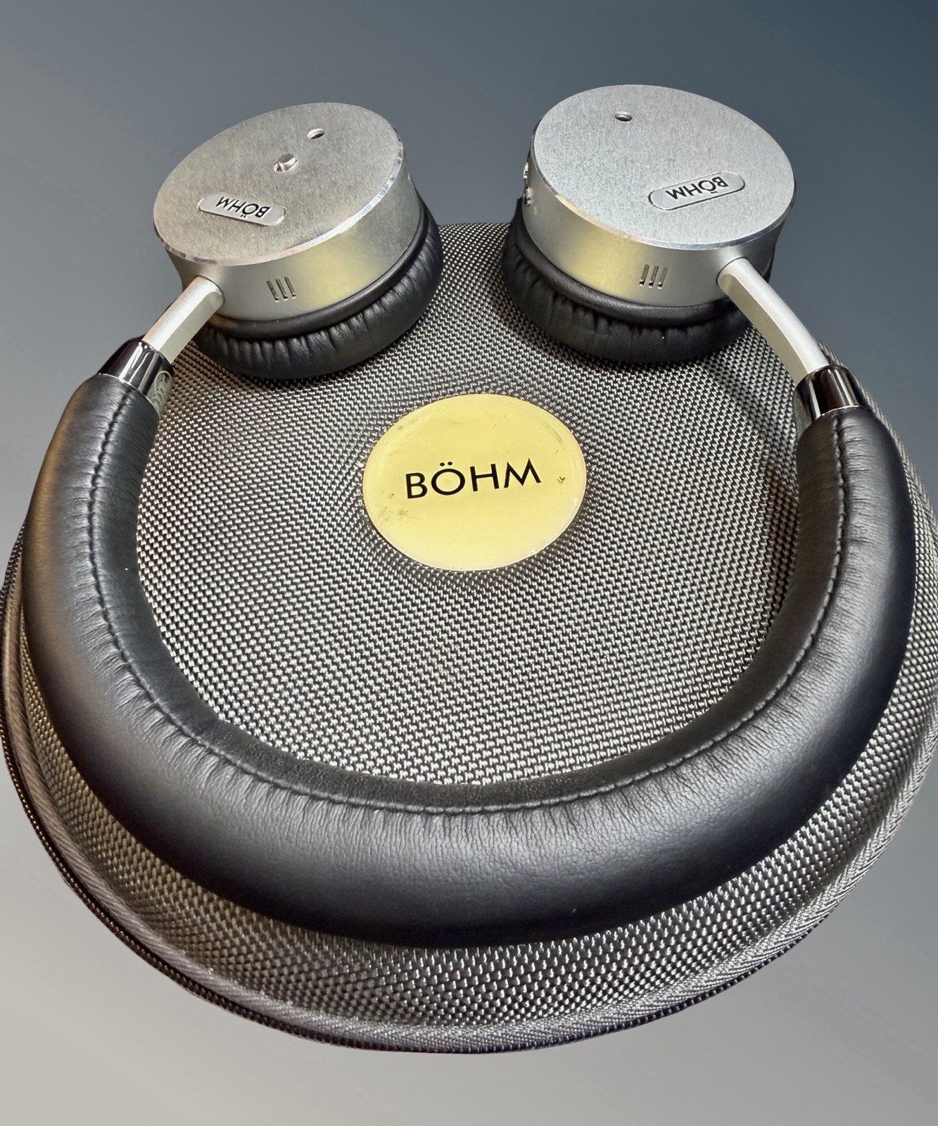 BÖHM B66 Wireless Bluetooth ANC Over-Ear Headphones Silver/Black w/ Case