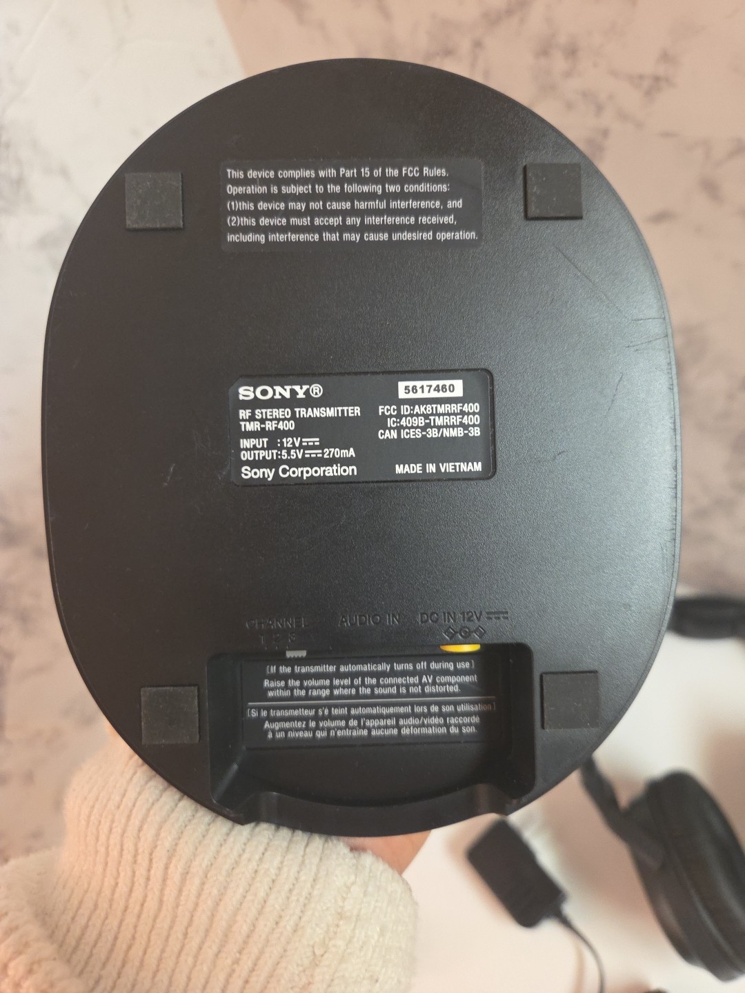 Sony RF400 Wireless Home Theater Headphones for TV – Black (A15)