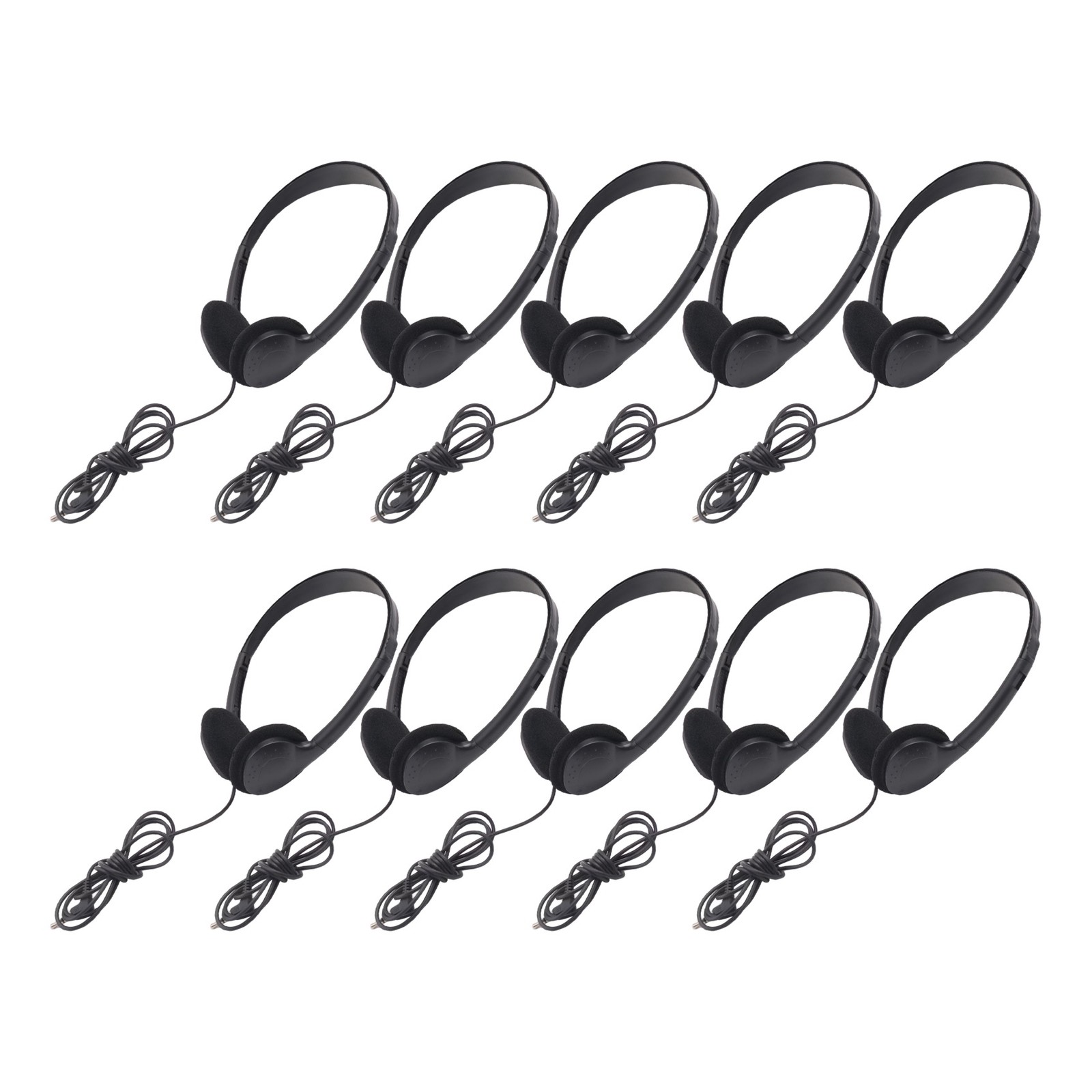 Classroom Headphones 10 Pack for Kids School, Earphones 3.5MM Audio Headset2603