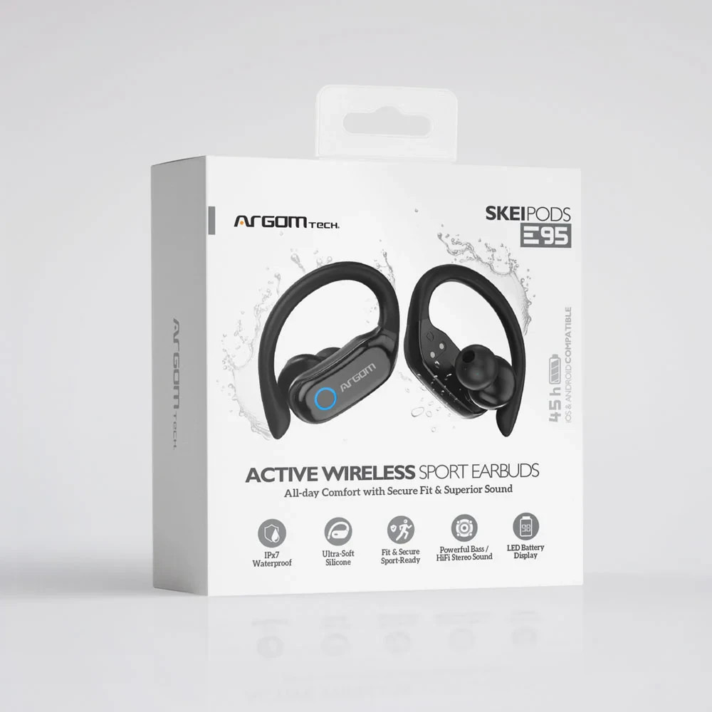 ArgomTech SkeiPods E95 True Wireless Sport Earbuds BT 5.3 IPX7 ENC 45H Playtime