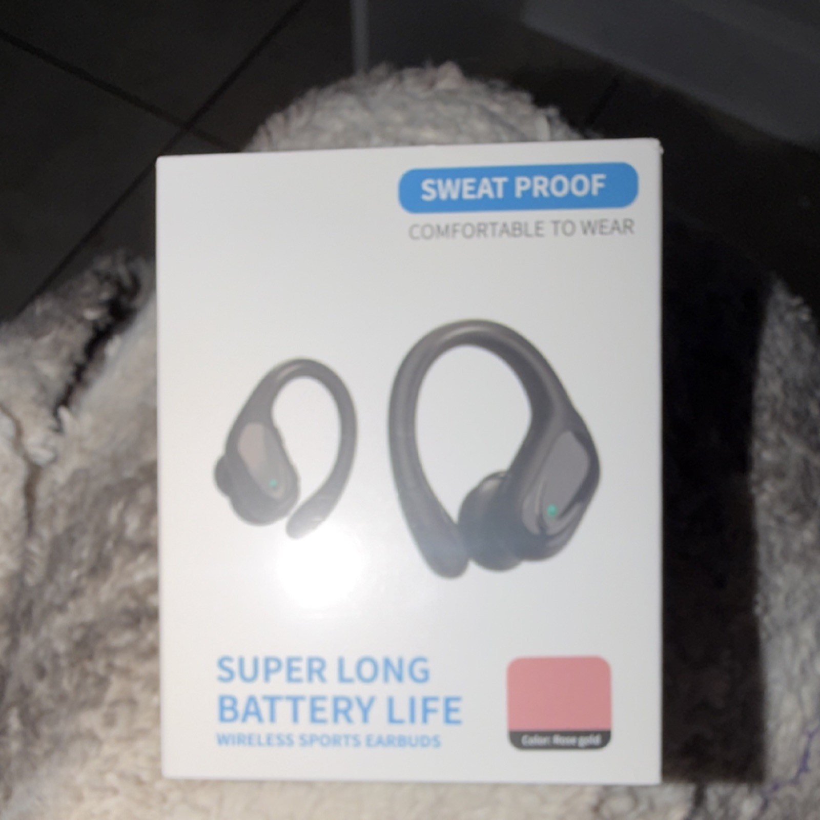 HAOYUAN BX17 Wireless Bluetooth Ear-hook Sports Earbuds Sweat-Proof Rose Gold