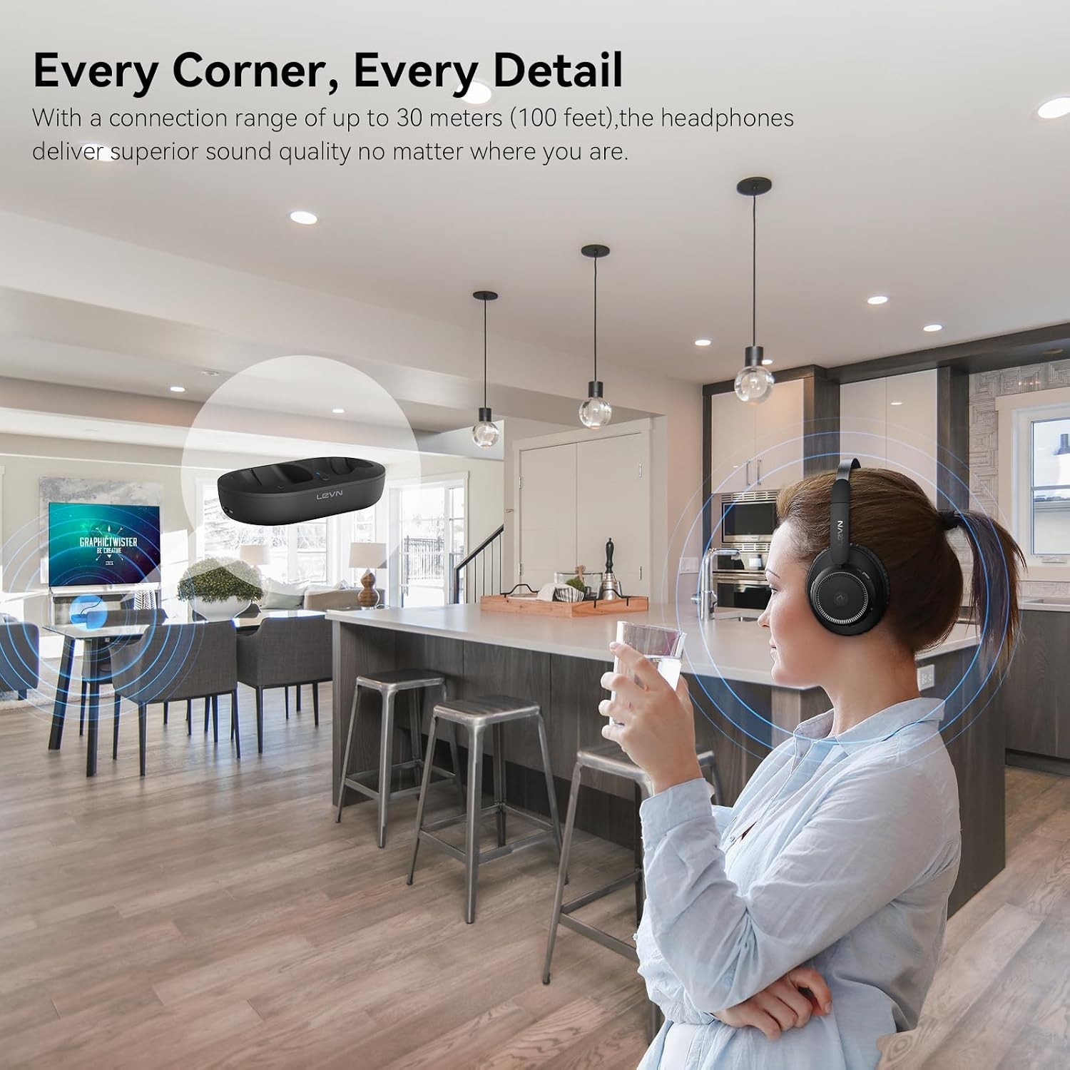 Private Listening Experience: Wireless TV Headphones for Hearing-Impaired Users