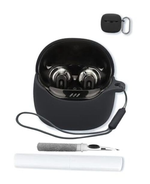 Case for JBL Tune Flex 2-True Wireless Noise Cancelling Earbuds,Soft Black