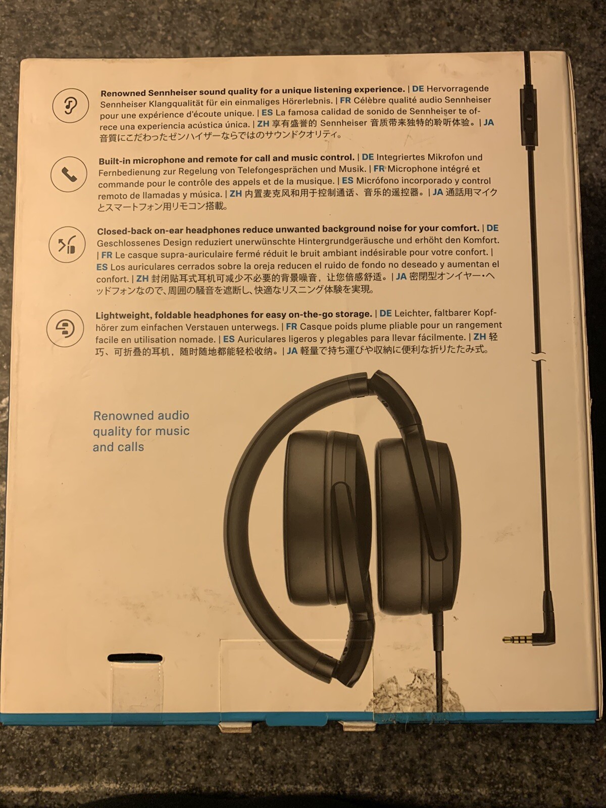 Sennheiser HD 400S Foldable Headphones NEW! Music & Calls