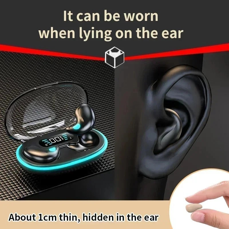 Invisible Sleep Wireless Earbuds Bluetooth 5.3 Headset TWS Waterproof Earphone