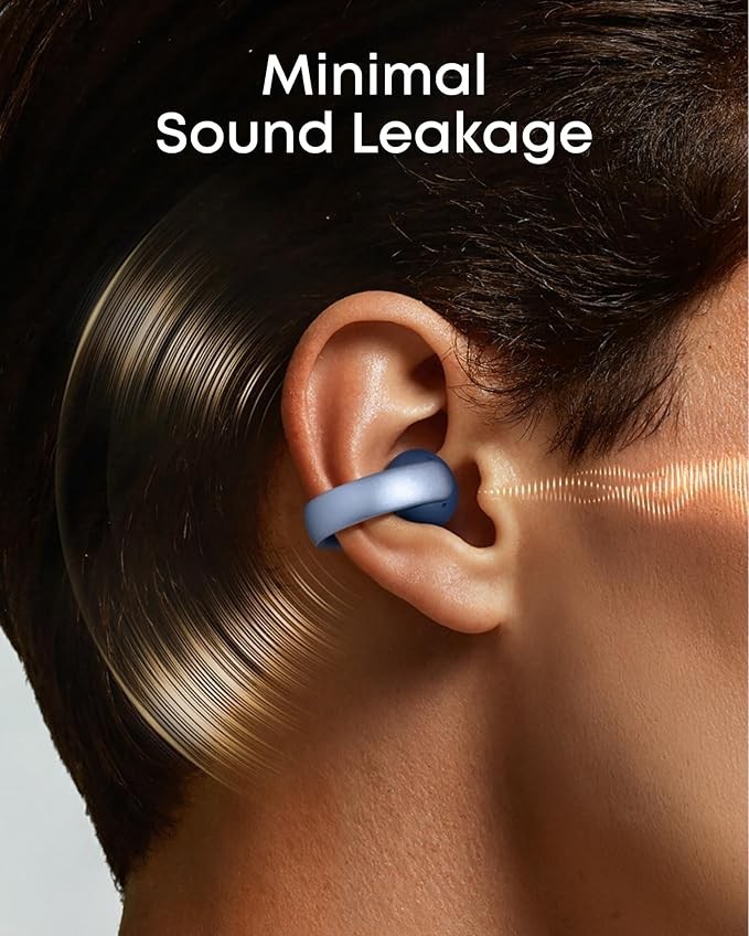 Soundcore AeroClip by Anker, Open-Ear Earbuds, Clip-On Headphones, Stable Fit